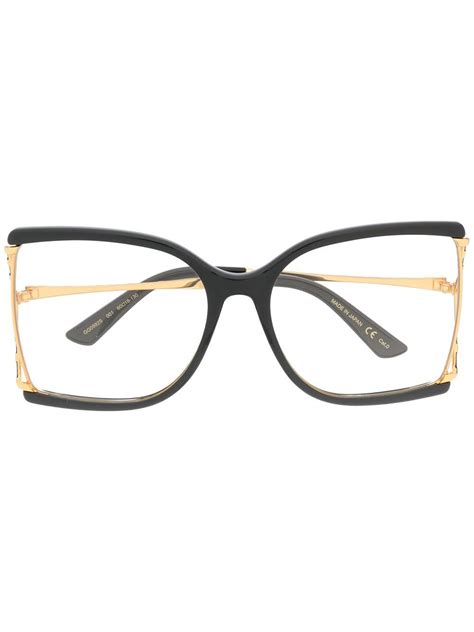 farfetch gucci glasses|gucci oversized clear sunglasses.